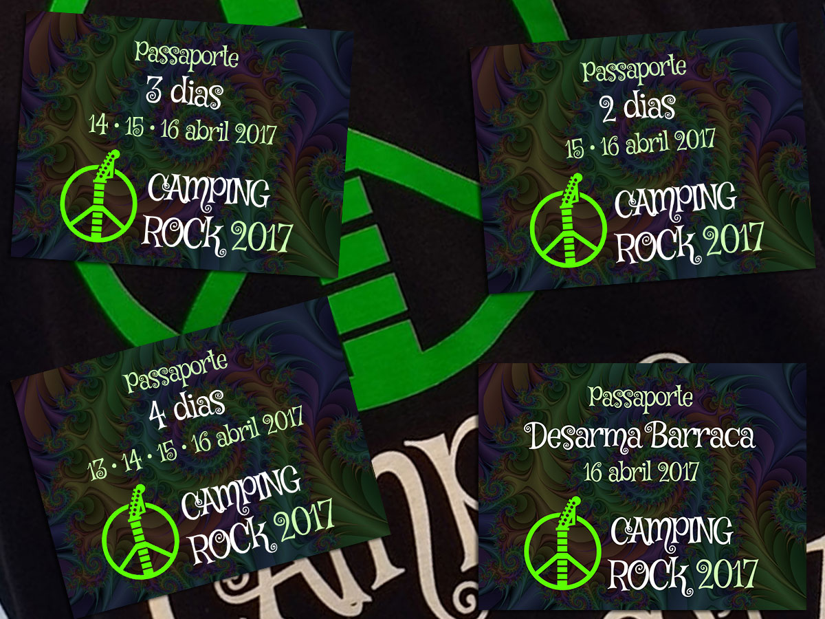 Camping Rock lança passaportes para 4, 3, 2 e 1 dia