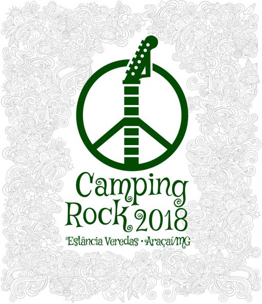 Estampa da camiseta Camping Rock 2018